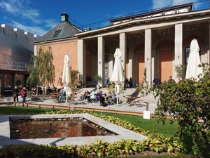 Courtyard at Blå+ in Stockholm