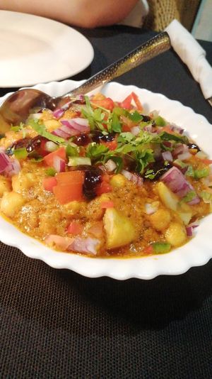 Samosa chaat, perfect starter at Auntie's Kitchen in Gran Canaria