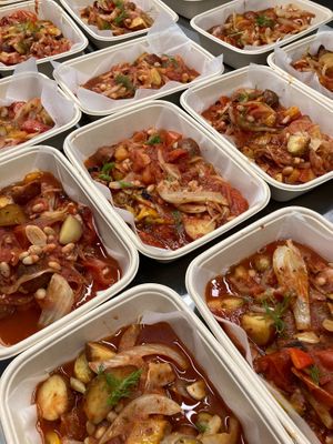 stew of organic vegetables at Eaudette in Tielt