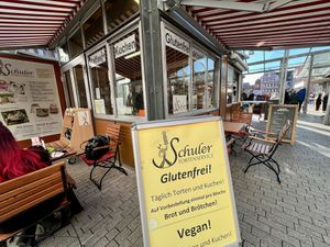 outside  at Schuler Tortenservice in Wurzburg