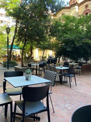 Our square tables! at W Karytsi in Athens