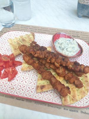 Souvlaki at W Karytsi in Athens