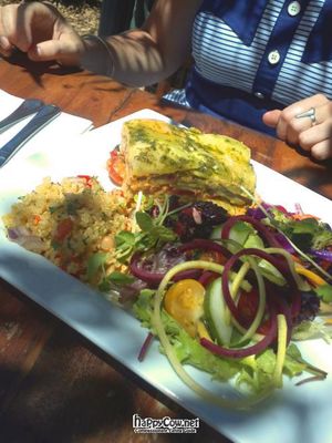 Raw lasagne with salads at the Swan Valley Cafe at Swan Valley Cafe & Tea House in Millendon