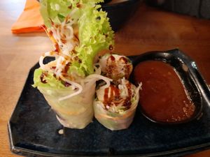 Summer rolls (vegan) at Sakura in Mannheim