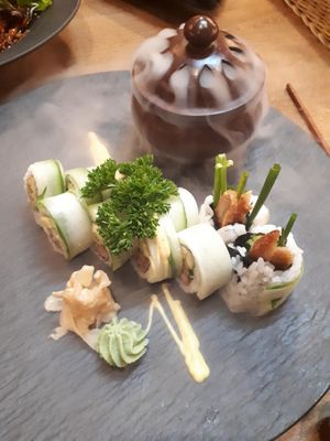 Sushi with fake duck at Sakura in Mannheim