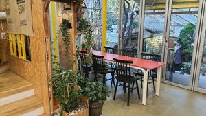 Interior of location - first floor at Cafe Beanteum in Seoul