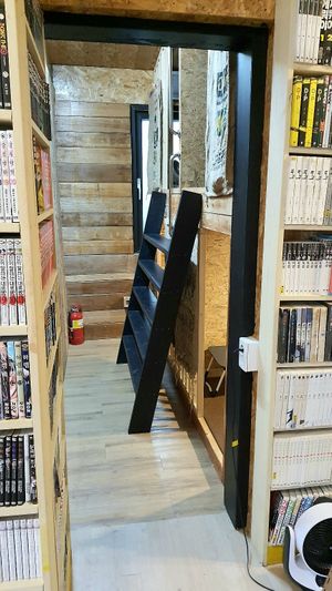 Interior of location - seating space at Cafe Beanteum in Seoul