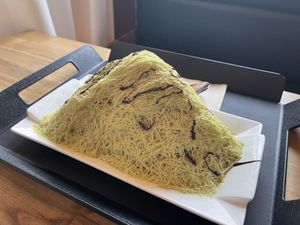 Green tea bingsu  at Cafe Beanteum in Seoul