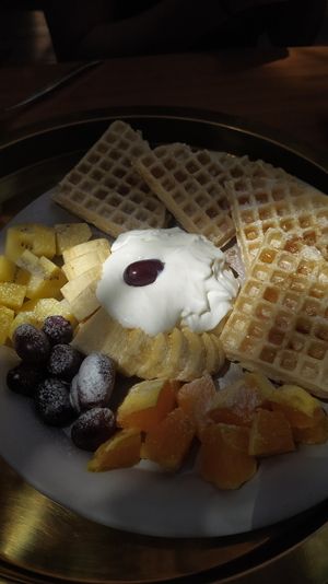 Waffle at Cafe Beanteum in Seoul