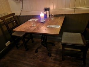 Inside seats at Guy's Bar in Clifden