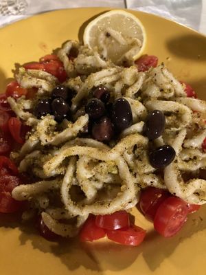 Pici  briciole e pistacchi   at Il Bivio Trattoria da Fedio in Ampio