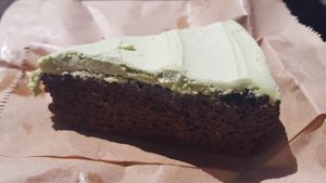 Chocolate avocado matcha cake at Uncommon Ground Coffee Roastery in Cardiff