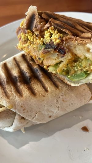 Vegan burrito at Uncommon Ground Coffee Roastery in Cardiff
