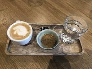 Cortado con leche de avena at Viva in El Prat De Llobregat