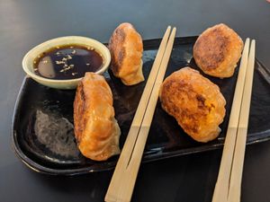 Kimchi gyozas at Viva in El Prat De Llobregat