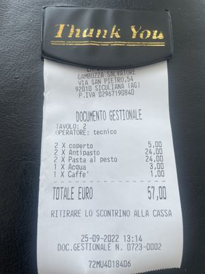 Expensive for what we got  at La Scogliera in Siculiana Marina