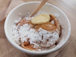 Vegan poffertjes!! at Room - Vismarkt in Groningen