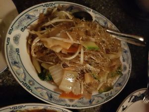 Fried noodles with vegetables at Happy Dragon in Bad Ischl