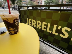 Chocolate Shake w/ oat milk  at Jerrell's Betr Brgr in New York City