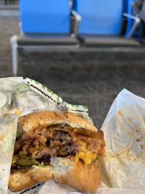 The ‘supr brgr'  at Jerrell's Betr Brgr in New York City