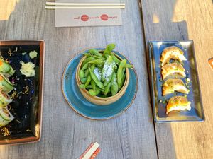 Sushi, edamame and gyoza at Nooch in Bern