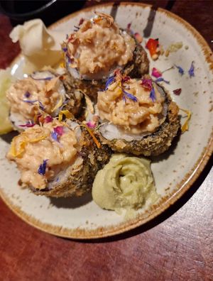 Fried Vuna sushi with tuna tartare 10/10 at Nooch in Bern