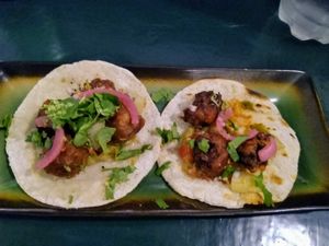 Tacos aux Pork bites de chez 'Gardein' at B.Better in Paris