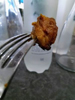 Ces Pork bites (bouchées façon 'porc') sont vraiment bluffantes : croustillantes à souhait (panées à la friteuse) et fondantes à l'intérieures at B.Better in Paris