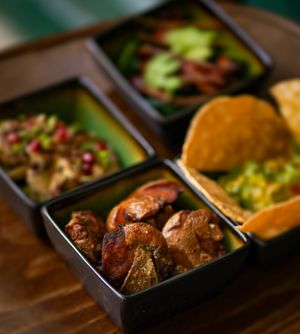 Crunchy potatoes close-up at B.Better in Paris