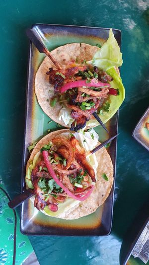 Wild mushroom tacos at B.Better in Paris