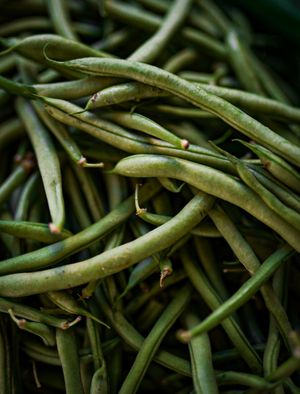 Organic green beans at B.Better in Paris