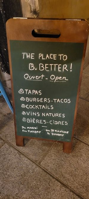 They used to serve baguette sandwiches, but no more. at B.Better in Paris