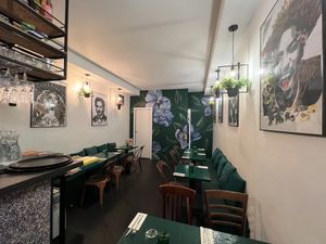 Vegan celebrities on the walls at B.Better in Paris