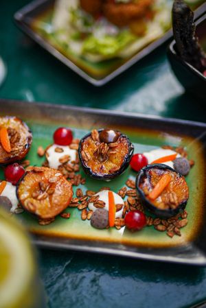 Roasted plums at B.Better in Paris