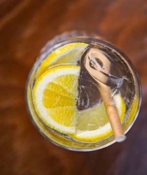 Eau gazeuse rondelle at B.Better in Paris