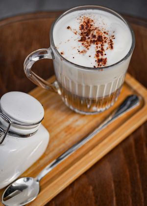 Latte lait de soja at B.Better in Paris