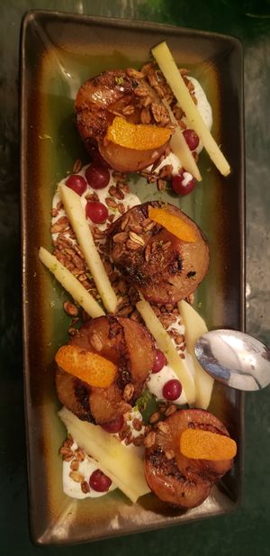 Roasted plums at B.Better in Paris