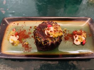 Chocolate cake with passion fruit  at B.Better in Paris