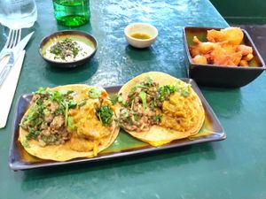 Quesadilla and fritters at B.Better in Paris