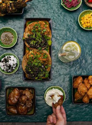 Quesadillas and crunchy potaotes at B.Better in Paris