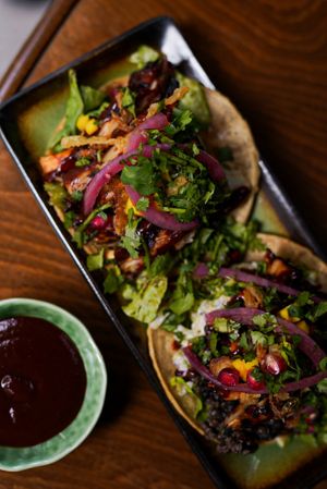 Mushroom tacos at B.Better in Paris