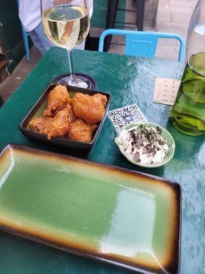 Shallots, nice that the house-made sauce was ample at B.Better in Paris