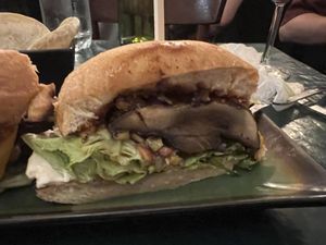 The portobello burger  at B.Better in Paris