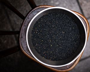 Beluga lentils at B.Better in Paris