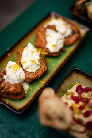 Organic oyster mushroom fritters at B.Better in Paris
