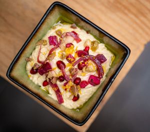 Hummus with Italian olives at B.Better in Paris