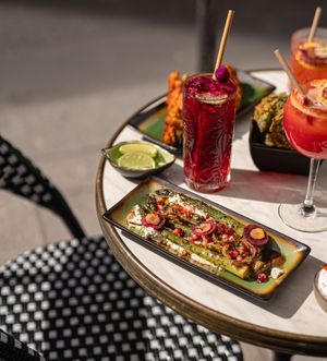 Hidden street terrace at B.Better in Paris