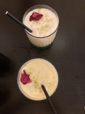 Mocktails including pina colada   at B.Better in Paris