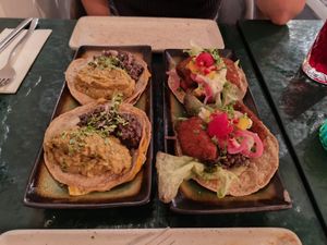 Tex Mex Quesadillas and No-Chicken Tacos at B.Better in Paris