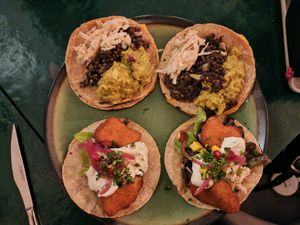 QUESADILLAS & GUAC and NO-CHICKEN TACOS at B.Better in Paris